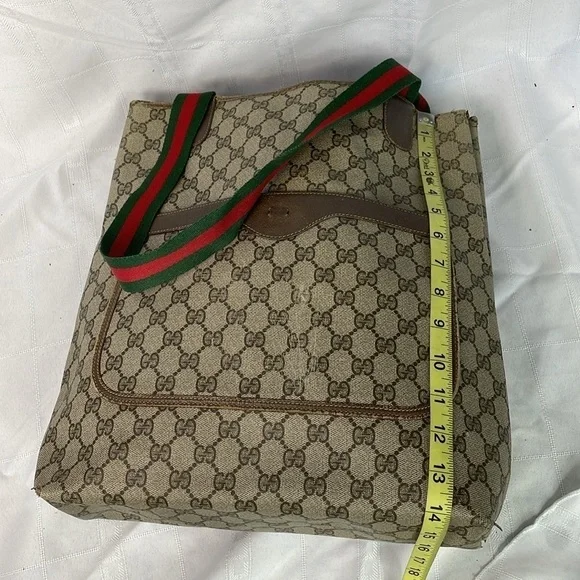 Vintage Gucci Supreme GG Monogram Sherry Line Tote Bag Designer - Picture 14 of 17